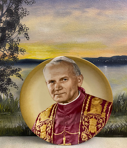 "Папа Римский Иоанн Павел II, Limoges France" тарелка