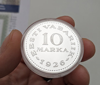 Копия монеты 10 марок 1926 года, монетный двор Эстонии.