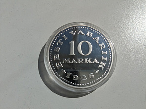 Копия монеты 10 марок 1926 года, монетный двор Эстонии.
