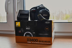 Nikon D3400 + 18-55 AF-P VR Kit, черный