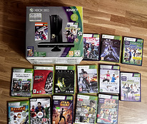 Microsoft Xbox 360 + 2 pulti+ Kinect + xbox360 mängu
