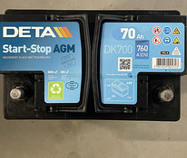 Аккумулятор DETA Start-Stop AGM 70Ah 760 A(EN) DK700