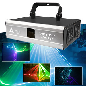 2W RGB Scanning Animation Laser Light Voice Control Disco St