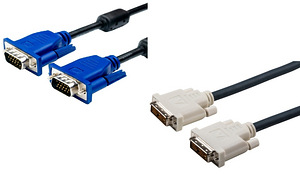 VGA, DVI-D kaabel cable