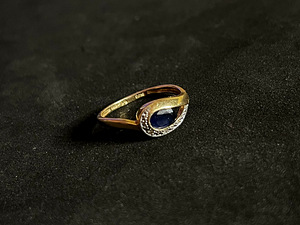 Kuld sõrmus teemantidega 585 proov (№K230)