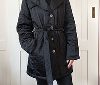 Master Coat черное пальто с капюшоном, S/M