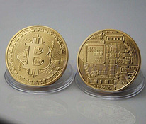 Suur ja raske metalli krüptovaluudi kullatud münt - Bitcoin