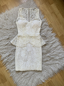 Женское белое вечернее платье, размер 34