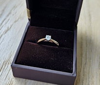 Золотое кольцо с бриллиантом 0,22ct, новое, 585 проба