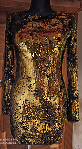 Золотое платье с пайетками XS / S