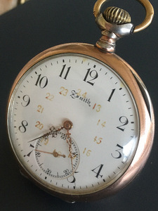 Zenith Grand Prix серебряные карманные часы