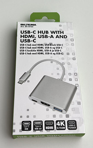 Biltema USB Type C hub with HDMI, USB-A and USB-C ports