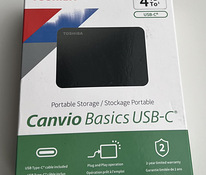 Toshiba Canvio Basics USB-C 4tb , Black