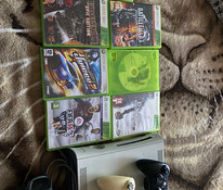 Xbox 360 + 2 juhtkangi + 7 mängu