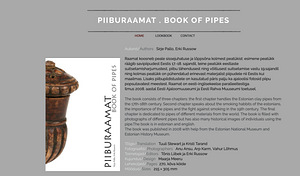 PIIBURAAMAT. BOOK OF PIPES