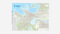 Большая настенная карта Таллинна на заказ (2,26 x 1,72 м)