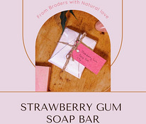 Handmade Strawberry Gum Soap Bar