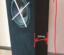 Subwoofer box for 15 inch speaker