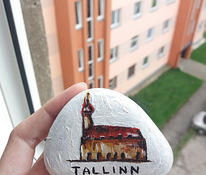 Акриловый рисунок на камне "Таллинн"