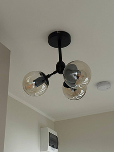 Laelamp, 3 valgustit, must värv (1 foto / 3)