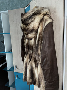 Kasukas, lühike kasukas, tuhkur XXXL eemaldatavad varrukad (4 foto / 6)
