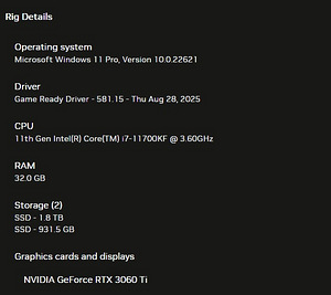 Gaming PC RTX 3060ti i7-11700KF 3TB Storage Windows 11 Pro (9 foto / 9)