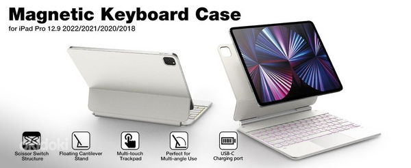 Magnetic Keyboard Case kaaned iPad Pro 12.9 3/4/5/6Gen (foto #4)