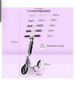 Hudora tõukeratas Big Wheel 180, lilla (7 foto / 7)