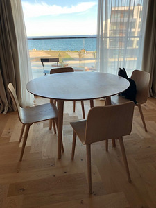Tammest söögilaud ja neli sobivat tooli (1 foto / 2)