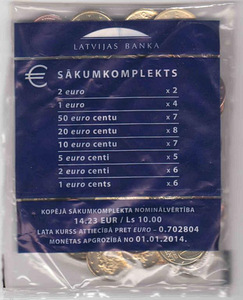 Стартовый комлект евро, Латвия