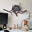 Dekoratiivne puujuurtest ja okstest skulptuur seinakell (foto #1)