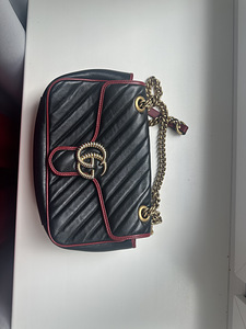 GUCCI original/real marmont flat leather crossbody bag. (4 foto / 5)