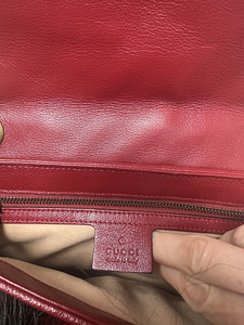 GUCCI original/real marmont flat leather crossbody bag. (5 foto / 5)