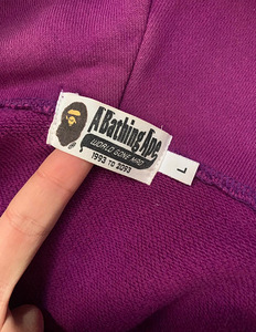 Bape, ziphoodie, purple, size L (2 foto / 7)