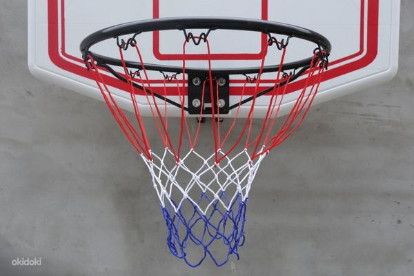 Баскетбольная доска 112 x 75 см с кольцом и сеткой (фото #2)