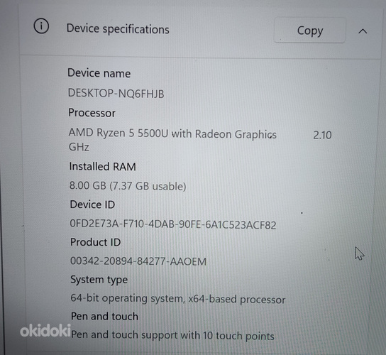 Lenovo IdeaPad Flex 5, AMD Ryzen 5 5500U, 8GB Ram, 256GB (foto #7)