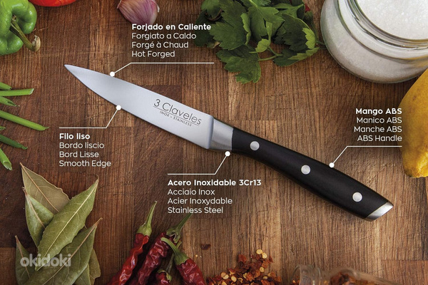 Нож. Профессиональный кухонный нож. 3 Клавелес. НОВЫЙ (фото #1)