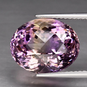 Ametriin; natuur;7,66ct; lilla-kollane;VVS; paranemist pole (2 foto / 10)