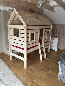 Laste poolkõrge majavoodi Suwem 90x200 koos madratsiga (3 foto / 9)