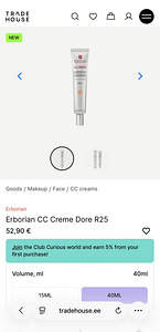 ERBORIAN CC Crème SPF30 40ml (Dore) (1 foto / 2)