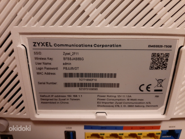 Wifi роутер Zyxel EMG3525-T50B (фото #2)