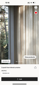 H&M linen curtains 120x250 2 pack (3 foto / 3)