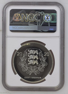 Münt 15€ Jüri Jaakson 150 NGC PF69 ULTRA CAMEO + karp ja ser (3 foto / 5)