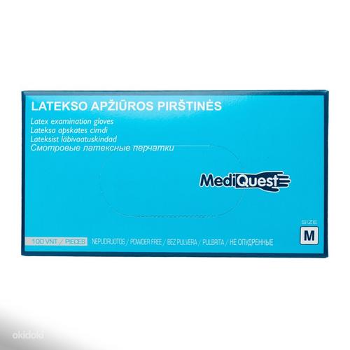Латексные резиновые перчатки от Mediquest (фото #1)