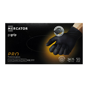 Nitriilkindad Mercator gogrip, 50tk/pakis Oranž Must L M XL (2 foto / 2)