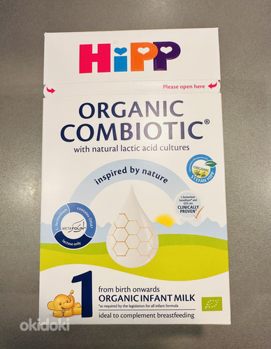 Müün paki uut segu Hipp Organic Combiotic 1.