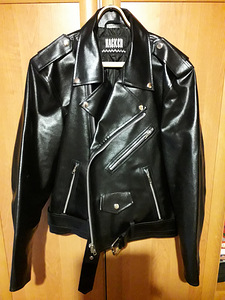 Meeste kunstnahast biker-jakk (1 foto / 6)
