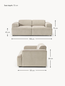 UUS! Westwing Collection disain diivan Melva (2-istmeline) (8 foto / 8)