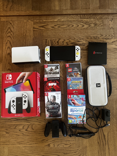 Nintendo Switch Oled + 6 mängu