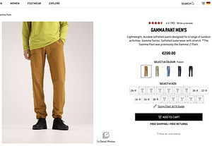 Softshell Outdoor Arcteryx Gamma Pant (6 foto / 6)